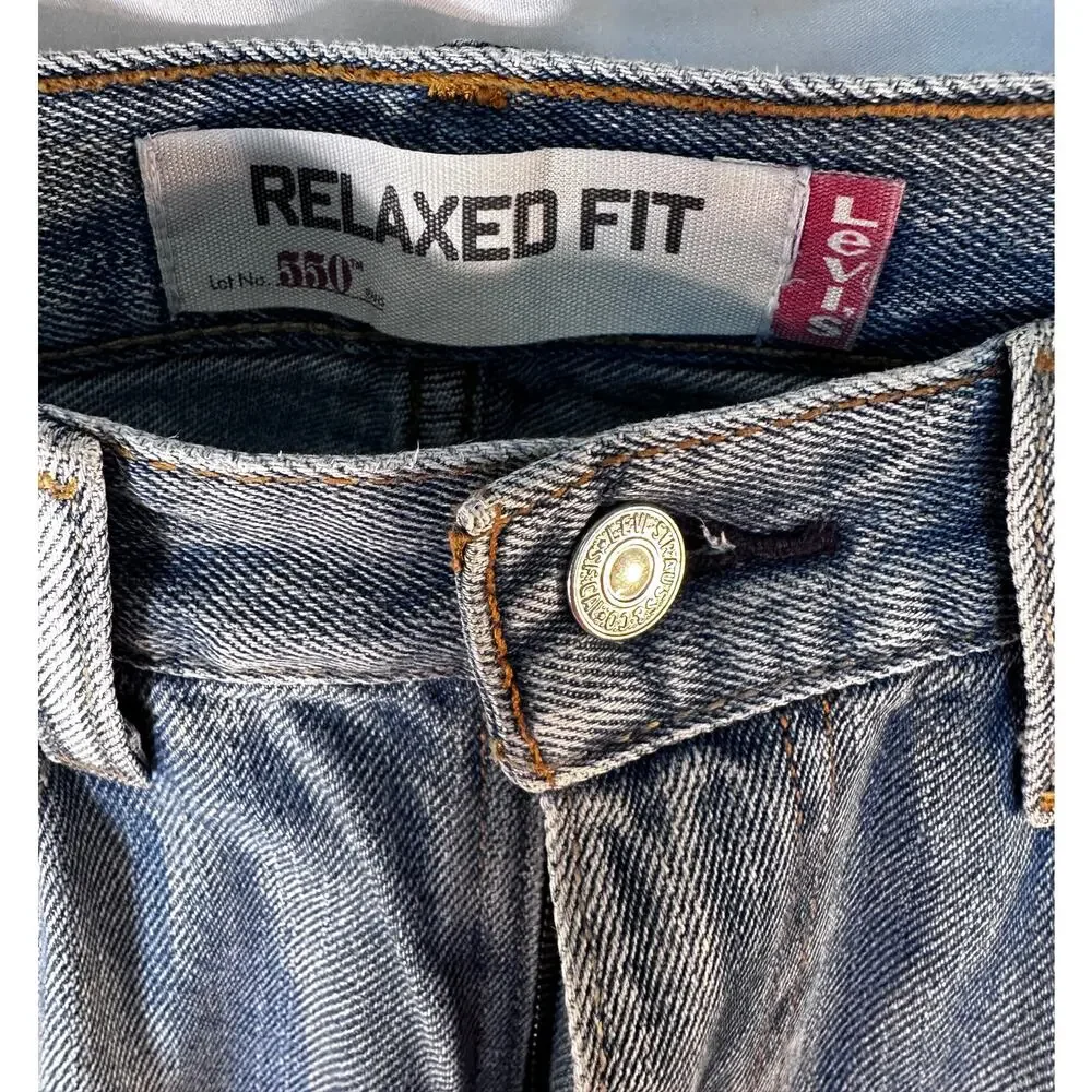 Vintage 550 Relaxed Fit Men's Jeans Blue Denim Jeans Size 31 x 34